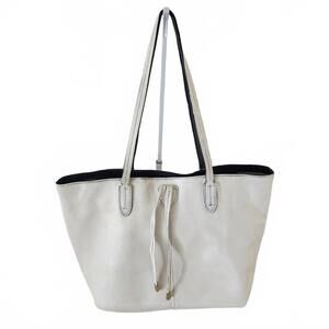 Ralph Lauren Tote Bag Womens Size Medium White Leather
